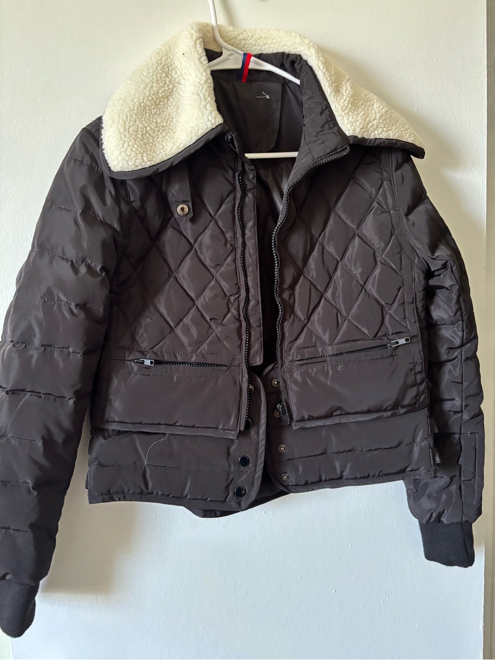 Moncler Black Quilted Puffer Jacket with Comic Patch